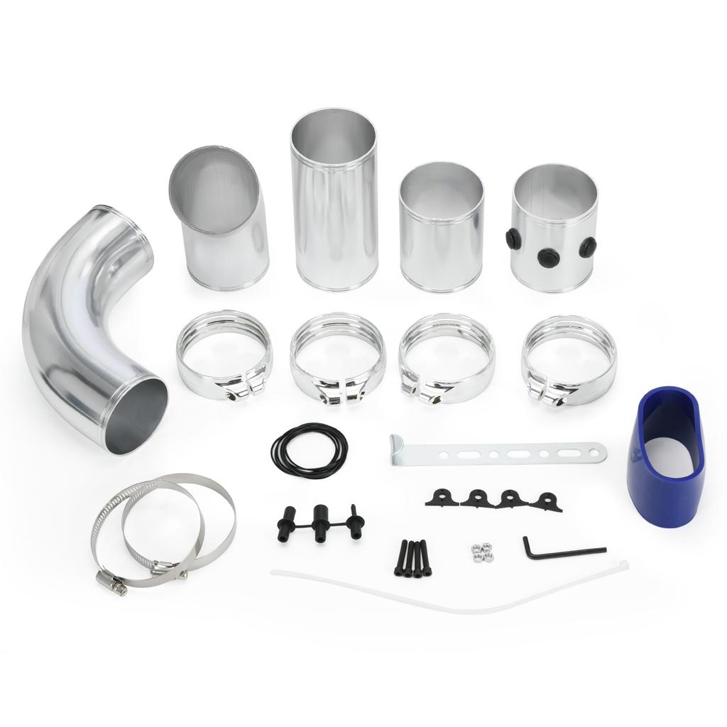 Universal 3 "76mm Air Inlet Pipe Aluminum Alloy Set Turbo Inlet Tube Direct Cold Air Filter Injection System Car Intake Pipe Set