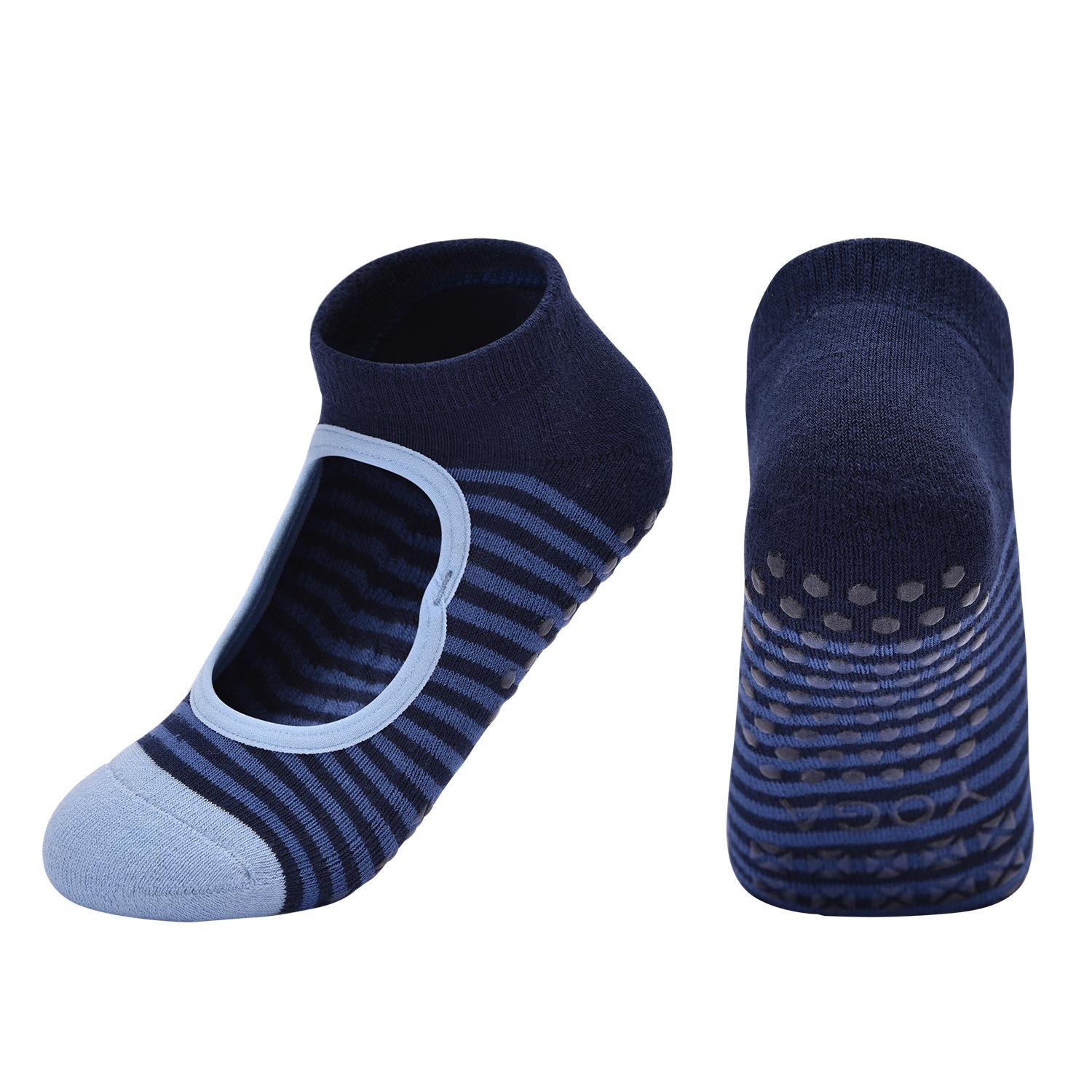 

Women Backless Pilates Socks Towel Bottom Breathable Yoga Socks Cotton Ballet Dance Sports Socks for One Size
