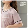 LangSha Women's Nightgown with Built-In Chest Pads, Short-Sleeved Thin Sleepwear, Summer Loungewear, Can Be Worn Outside As A Dress