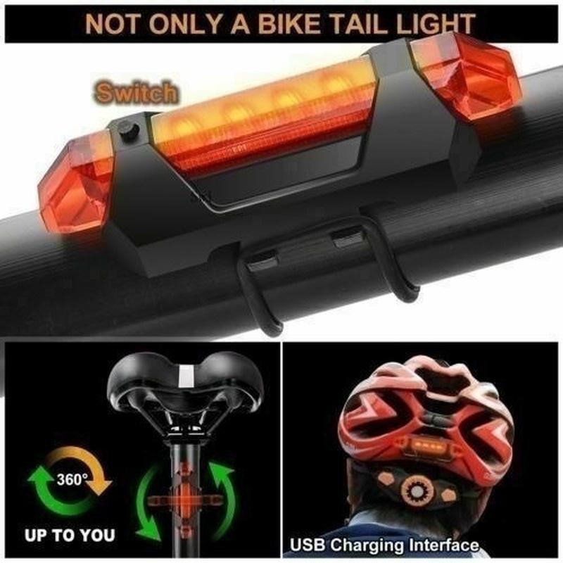 Beste Mountainbike-Lichter mit Blitzfunktion für Nachtfahrten, superhelles, wasserdichtes T6-LED-Fahrradlicht mit kostenlosem Zoom, wiederaufladbares Fahrrad über USB