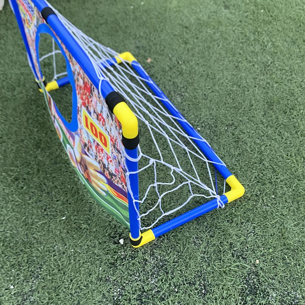 Portable Plastic Indoor/Outdoor Soccer Set,Goal Net with Scoreboard - Perfect Gift for Boys Birthday Celebrations