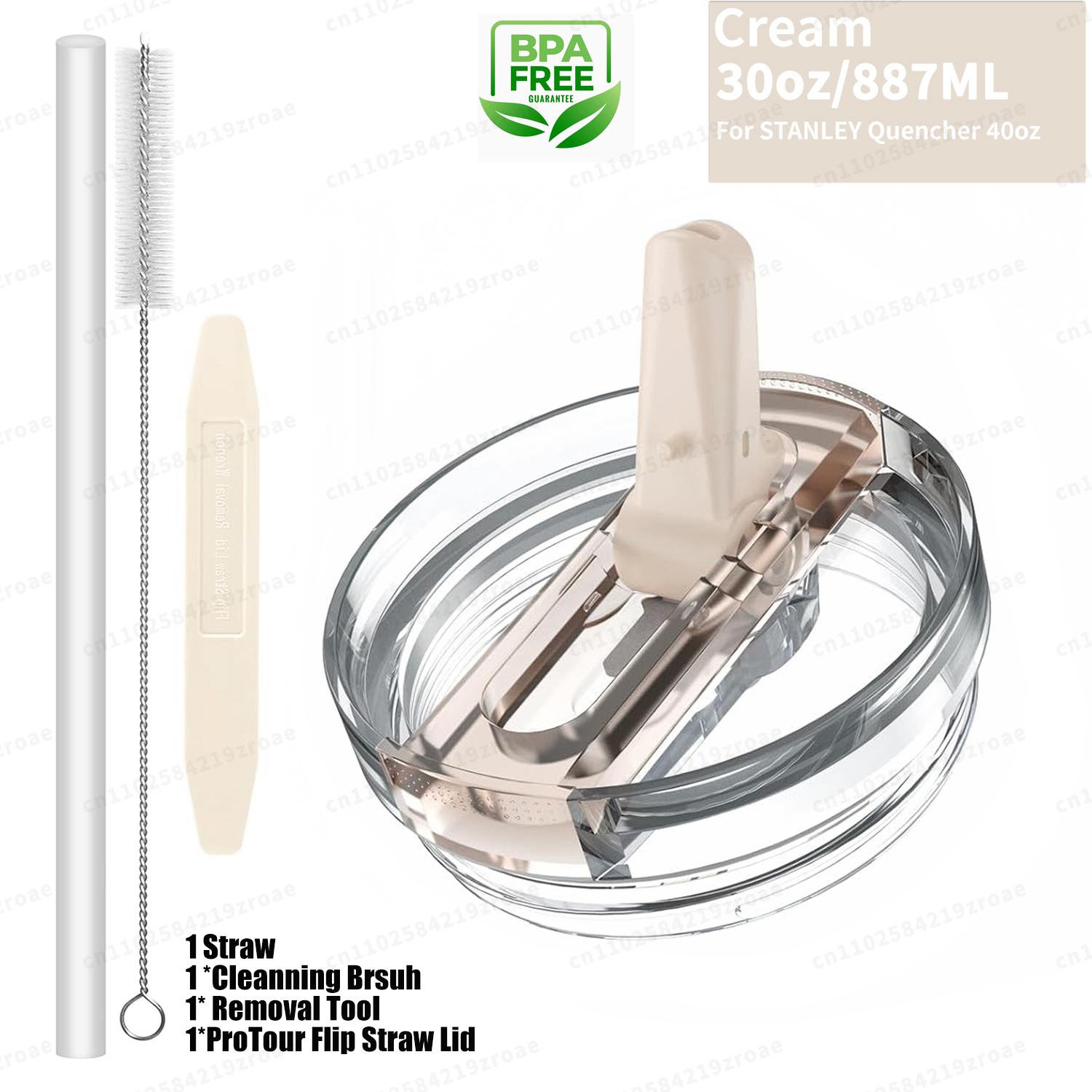 

30oz Flip Straw Lid for Stanley Quencher H2.0 Tumbler Leak Proof Lid Replacement No Spill Cover for Stanley Cup Accessories