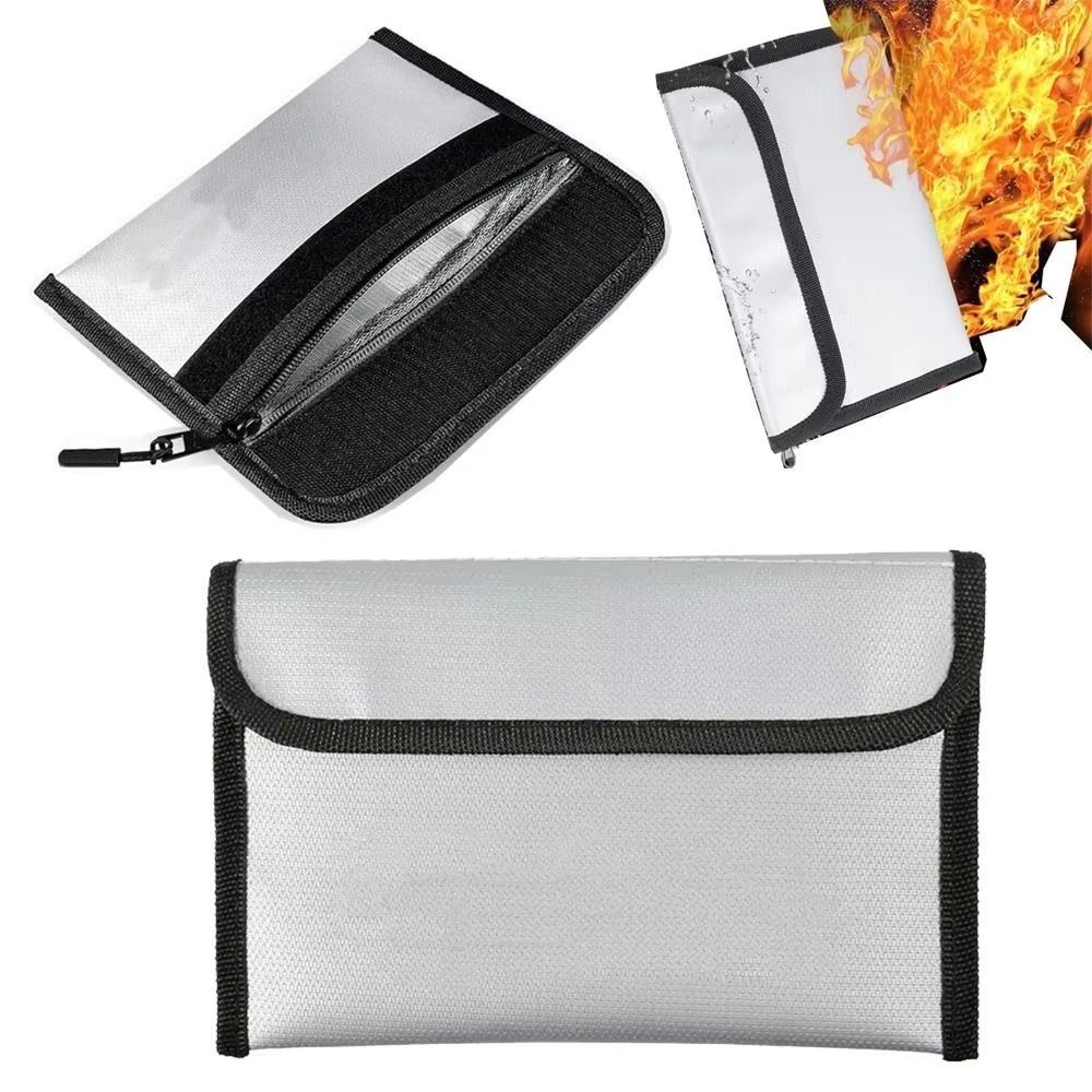 Waterproof Surface Safe Storage Pouch High Temperature Resistant Envelope File Folder  For Cash