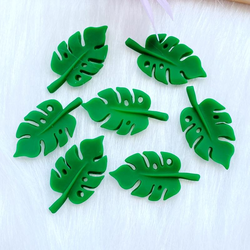 10Pcs New Resin Lovely Mixed Mini Leaves Flatback Cabochon Scrapbook Kawaii DIY Embellishments Accessories W02