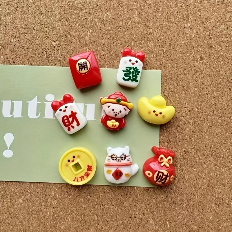 Celebrating Spring Festival and New Year Refrigerator Stickers with Creative Red Envelopes Gold Ingots Magnetic Stickers Magnets