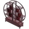 Alasum Miniature Furniture Display Shelf, Chinese Style, 1:25 Scale, Round, for Sandplay, Sand Play, Diorama, Dollhouse, Architectural Model, ABS