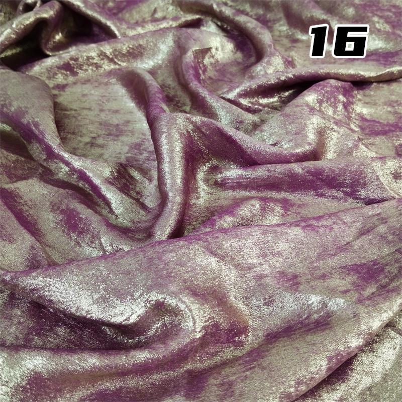 100*150cm Shiny Hot Stamping Stretch Luster Fabric For Diy Sewing Wedding Dress Hanfu Upholstery Sofa Curtain Background Cloth