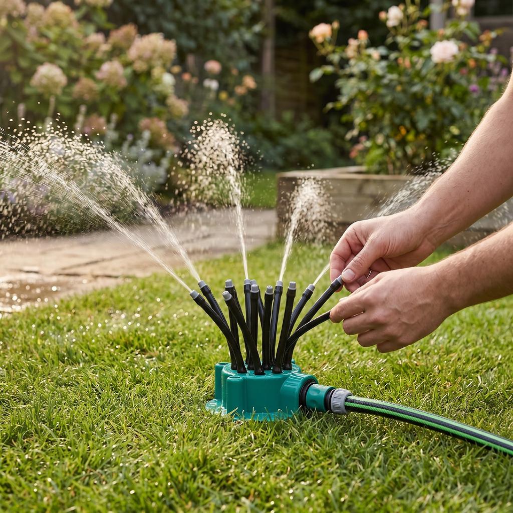 Garden Irrigation Sprinkler 12 Flexible Noodle-Shaped Nozzles   Spray for Farmland Vegetable Fields Lawn Irrigation 80 PSI