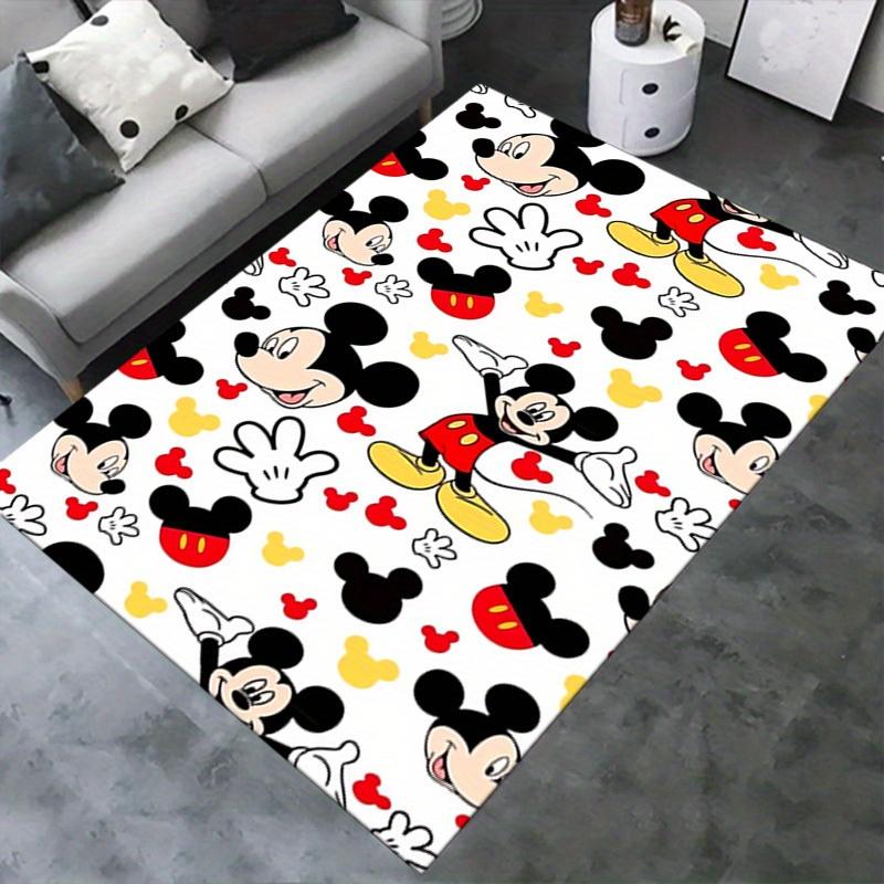 1pcMickey Mouse Patterned Office Rug, Desk Mat, Gift for, Home Decor Carpet, Playroom Flooring, Non-Slip Backing, Machine Washable