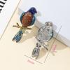 Parrot Enamel Brooch Pin With Shell Inlay For Diy And Jewelry Making