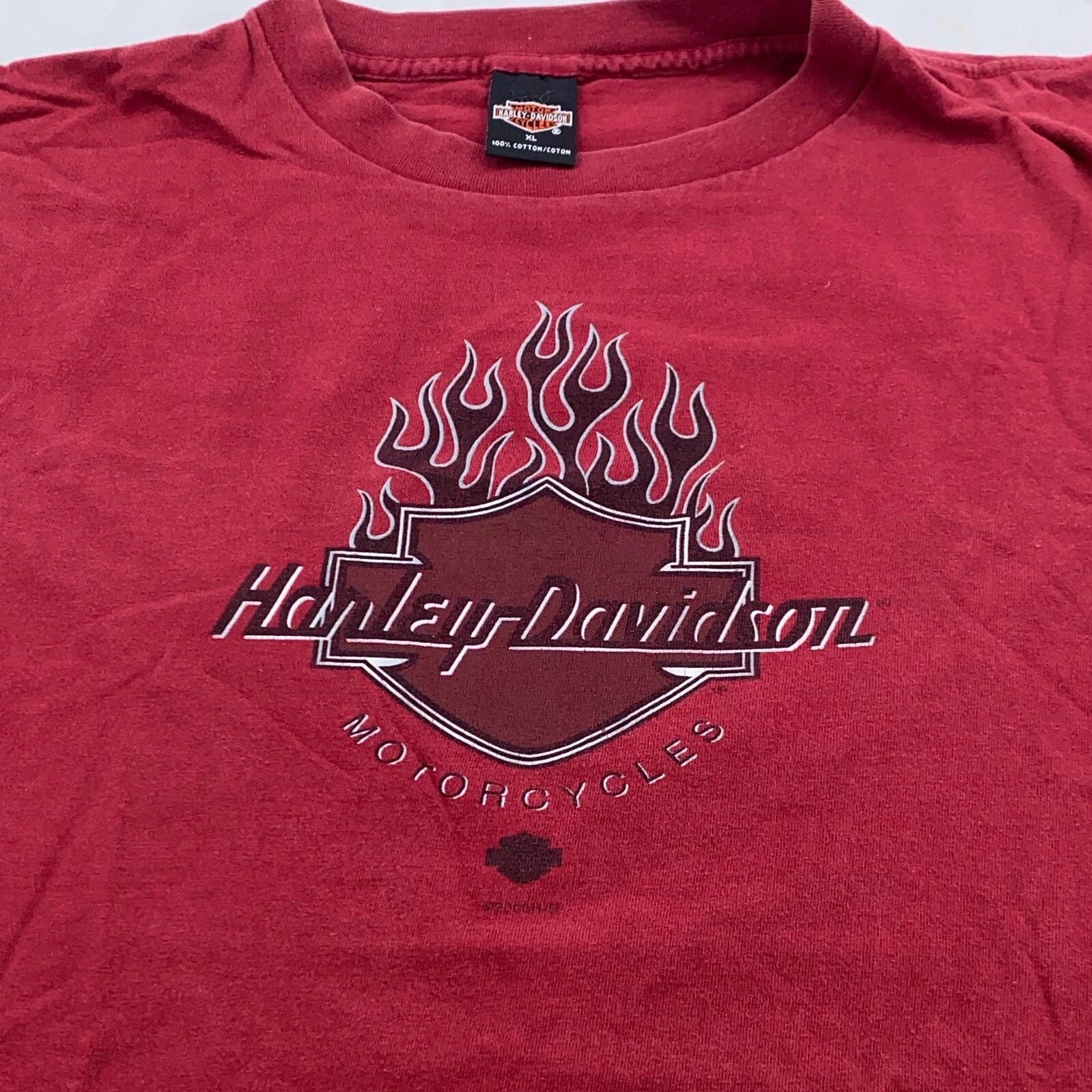 vtg HARLEY DAVIDSON MOTORCYCLE LANCASTER PENNSYLVANIA T-Shirt LARGE/XL biker y2k 3XL