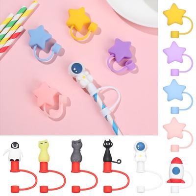 Tips Cover Kitchen Tool Cup Accessory Straw Plug Tips Cover Splash Proof Plugs Drinking Dust Cap
