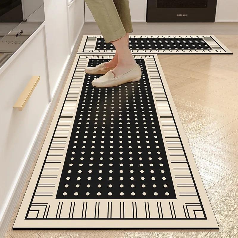 Carpet for Kitchen American Style Anti-slip Oil-proof Floor Mat Pvc Leather Waterproof Foot Mats Long Strip Home Decoration Rug