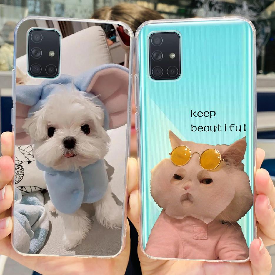 Custodia per Samsung Galaxy A31 A41 A51 A71 Custodia Dipinta Moda Carina Custodia Morbida in TPU per Samsung A31 A41 Galaxy A51 A71 Bumper