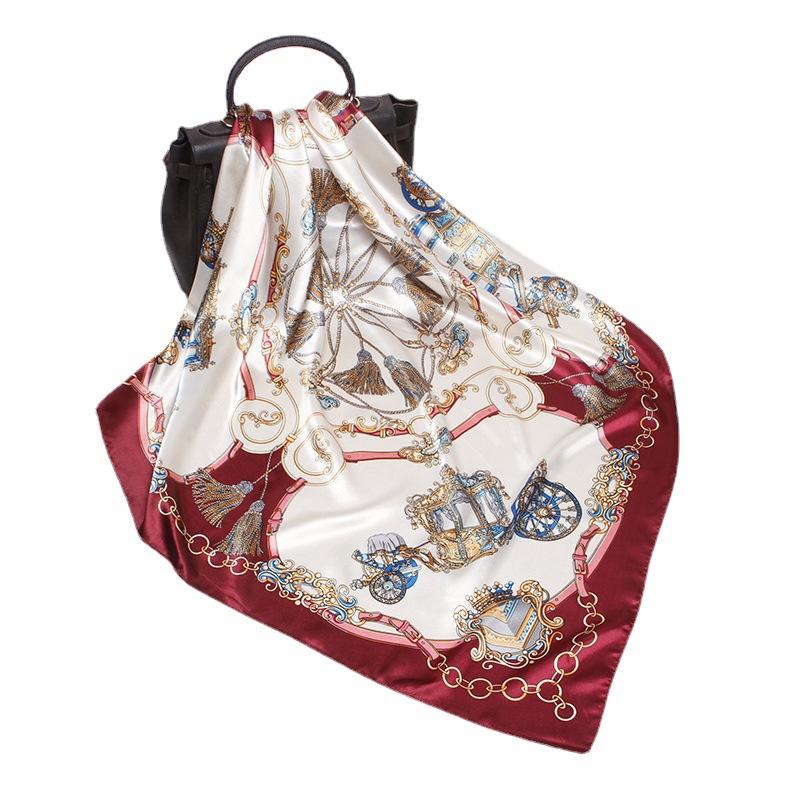 Hochwertige, luxuriöse Seidenschals, Stirnband, Schals, Halstuch für Damen, Ketten-Seidenschal, dekorativer Schal für Damen