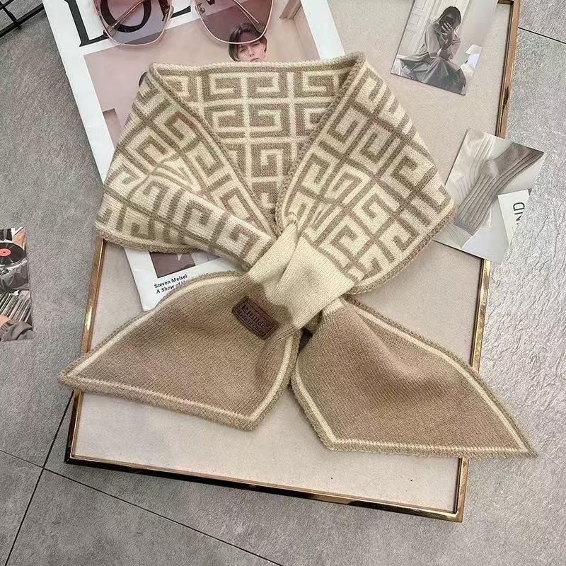 Women's Houndstooth Double-Sided Scarf Set - Thickened, Versatile, Autumn/Winter Neck Warmer