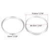 uxcell HUB CENTRIC RI NG Aluminum Hub Ring, Silver Tone, 4 Pieces, 2.8 - 2.6 inches (70.6 - 66.9 mm)