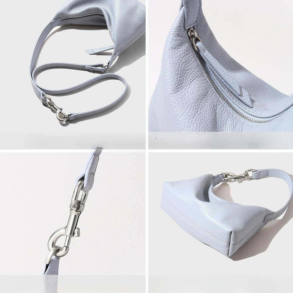 Fashionable Genuine Leather Single-shoulder Bag Simple and Individual Underarm Bag Niche and High-quality Handbag