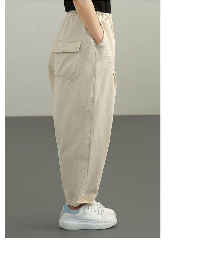 2026 Spring Women's Loose Harem Pants, Plus Size, Casual and Versatile, Original Artistic Design.