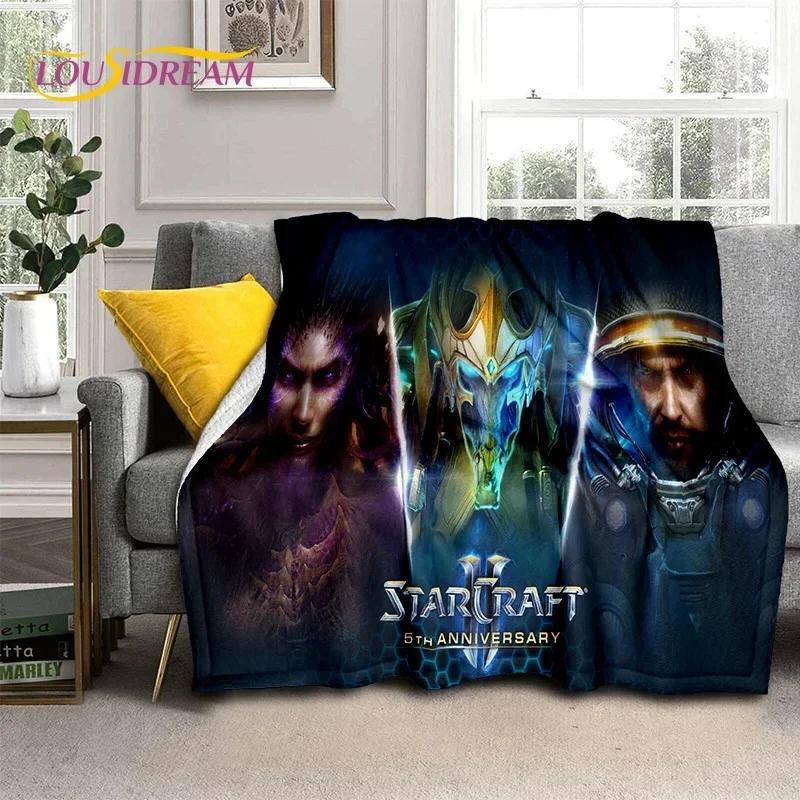 3D StarCraft Classic Game Gamer Blanket,Soft Throw Blanket for Home Bedroom Bed Sofa Picnic Travel Office Rest Cover Blanket Kid