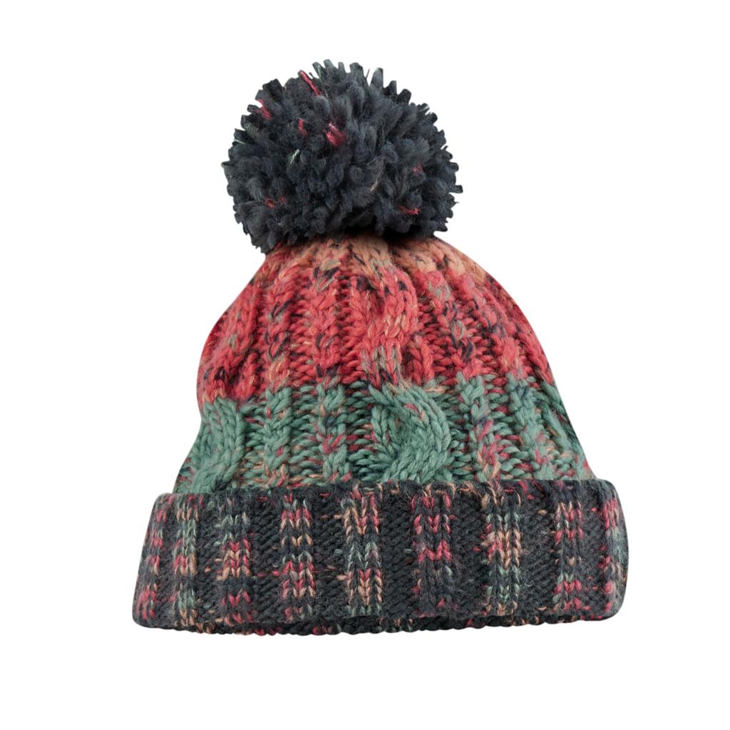 Corkscrew Pom Pom Beanie