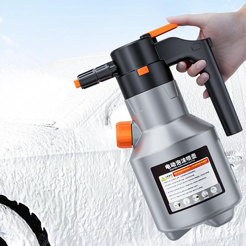 LEIBOO 2L Powerful Electric Foam Sprayer Car Wash Snow Foam Spray Bottle Rechargeable Auto Wash Sprayer Can Car Accessories