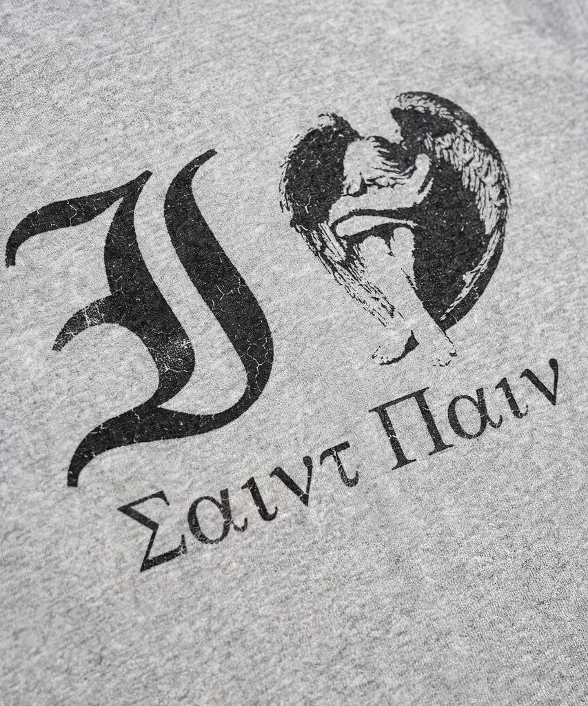 SAINTPAIN Sp I Love Saint Heavyweight Ringer T-Shirt Melange Grey