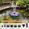 1.5W Lotus Solar Bird Bath Fountains with 6 Nozzles Solar Fountain Water Pump for Garden Pond Pool Fish Tank and Outdoor