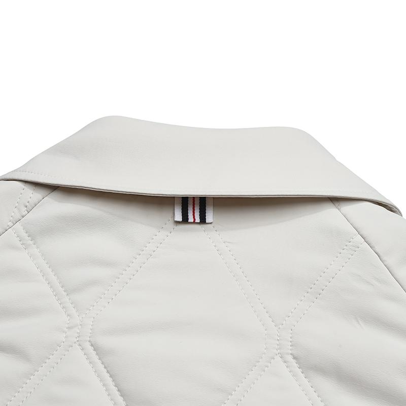 FILA Heritage Classic Minimalist Fashionable Casual Versatile Comfortable Warm Mid-Length Cotton Coat Women coats Light-Khaki F11W618908FLK