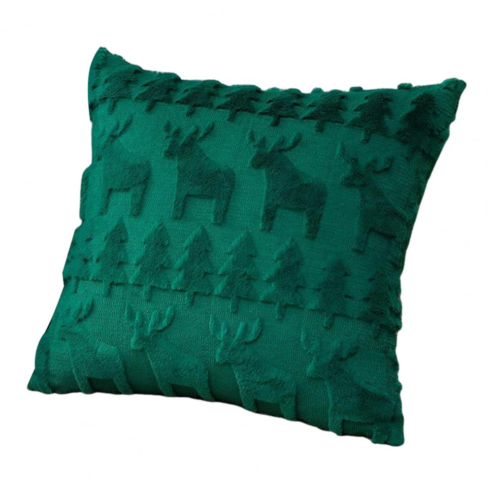 Christmas Pillow Cover 18x18 Holiday Throw Pillowcase Festive Christmas Plush Pillow Cover for Sofa Bedroom Room Decor
