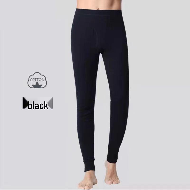 

Мужские кальсоны с высокой талией - Дышащее, теплое нижнее белье из чистого хлопка для осени/зимы, доступны большие размеры One Size (variant thickness) чёрный