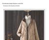 Women's Mid-Length Retro Chic Lightweight Down Jacket - Auspicious Clouds Stand Collar Design