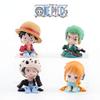 One Piece Action Figure Set With Luffy, Zoro, Nami, And Law Cute And Collectible Anime Toys