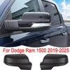 For -24 Dodge Ram 1500 Both Sides Mirror Rearview Covers Wsignal Hole Black