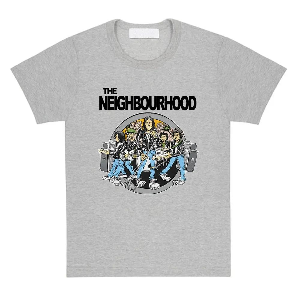 Das Viertel Nbhd Band Druck T-Shirt Baumwolle Hohe Qualität Unisex Unisex T-Shirts Damenkleidung Lässig Kurzarm T-Shirt Herren