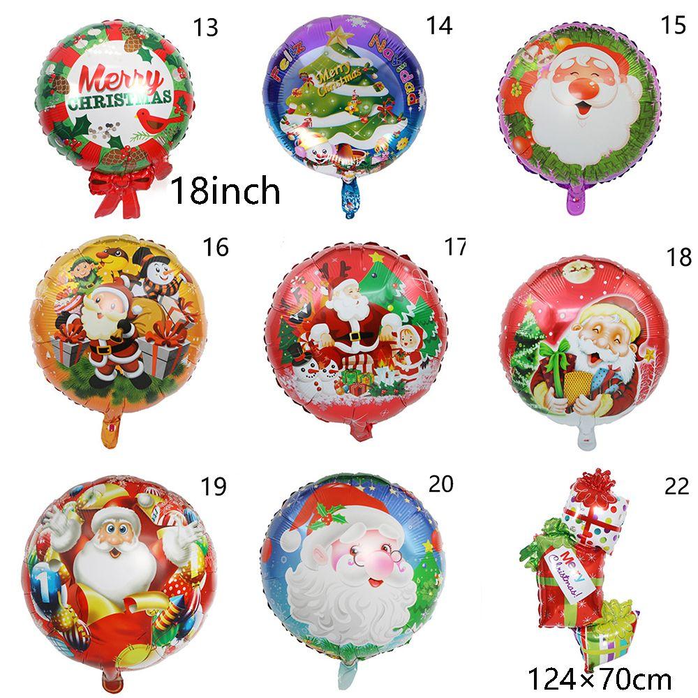 Snowman ChristmasTree Santa Claus Air Balloons Cartoon Balloons Christmas Decorations Aluminum Foil