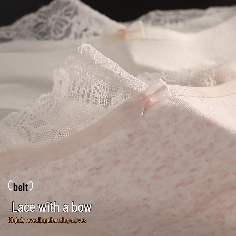 Palanduo Women's Low-Waist Lace Cotton Antibacterial Briefs