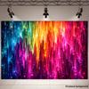 2D plane colorful party banner background with gradient glittering sequins themeDJH