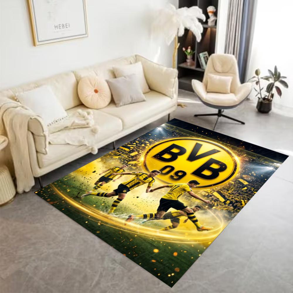 Bvb Football Team Area Rug Suitable For Balcony Dining Room Bedrooms Playrooms Antislip Rug Anime Office Decor Perfect Birthdaychristmas Gift Idea