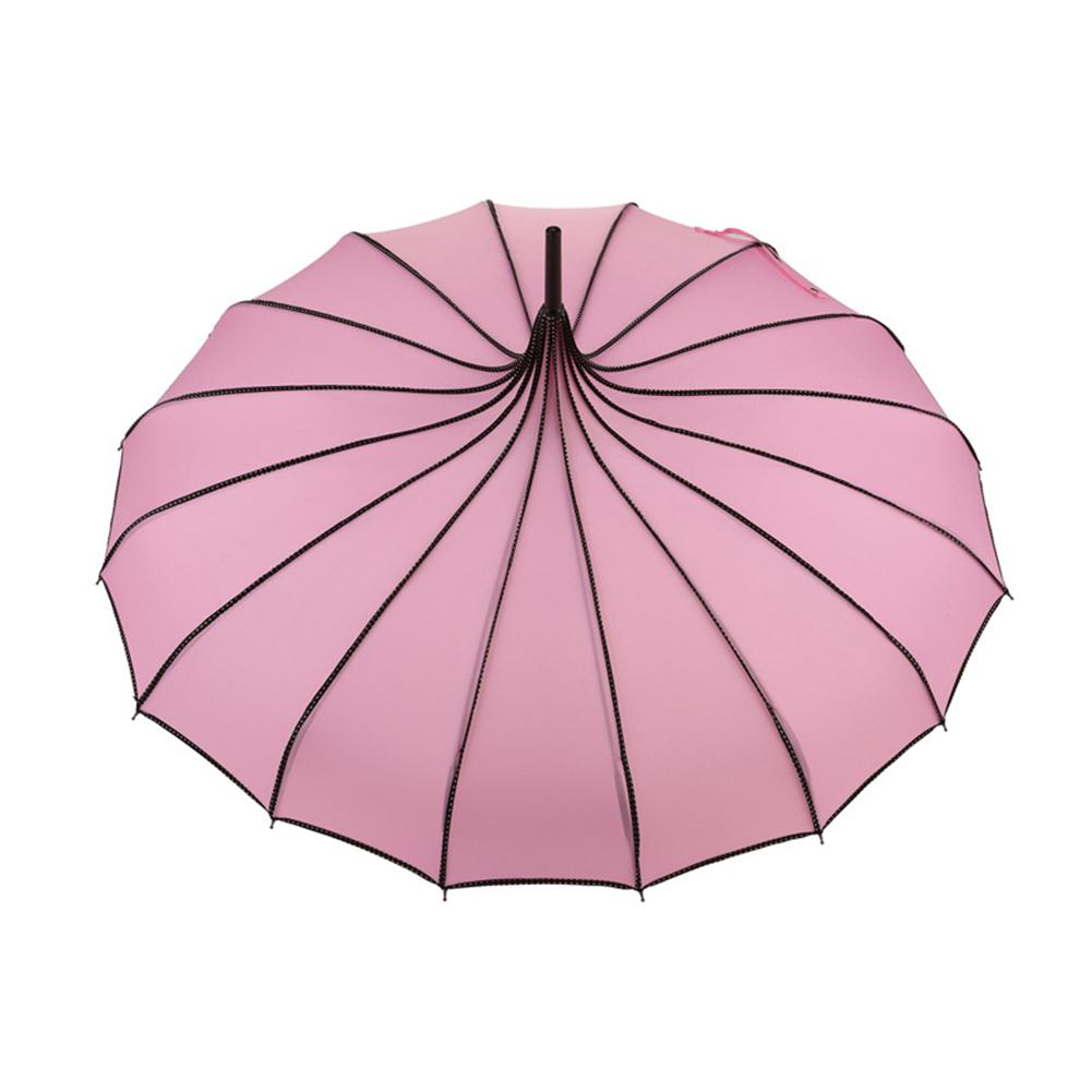 Pagoda Umbrella Vintage Wedding Party Bridal Sun Rain UV Protective Umbrella 16 Bone Pagoda Umbrella Retro Sunshade Umbrella