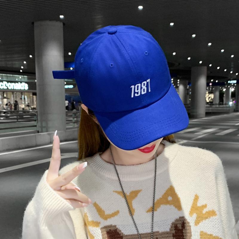 Hat female spring and autumn tide brand cap soft top embroidered visor new Internet celebrity hit baseball cap