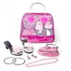 Girls Jewelry Toys Set Crystal Shoes Necklace Crown Earrings Bracelet Play Makeup Dress Up Princess Toys For Kids Role Play