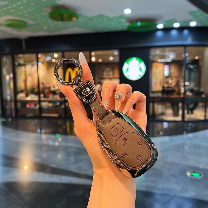 

Goatskin Grain Zinc Alloy Car Key Case Cover For Gac New Energy Trumpchi Empow J11 J12 J13 J14 J15 J16 Gs8 Auto Accessories