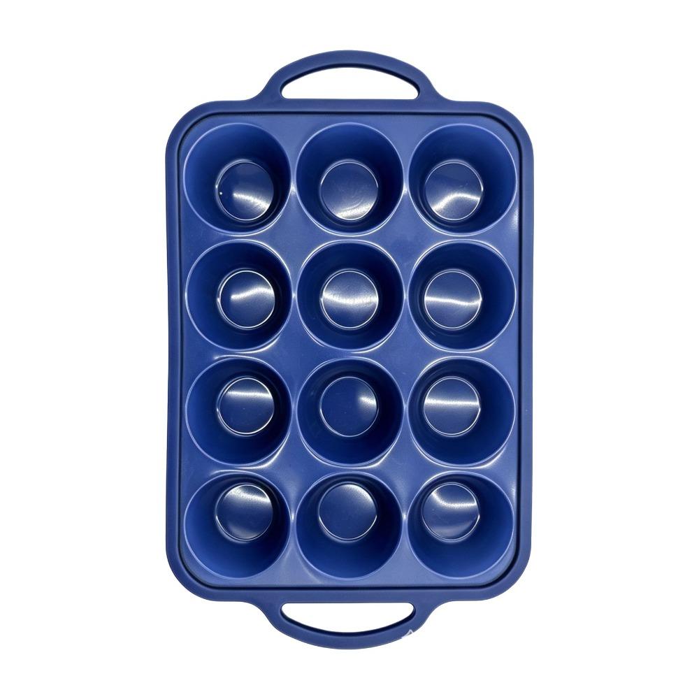 12-Cavity Baking Molds 6-Cavity Easy Release Molds Durable Silicone Cake Molds Oven Use