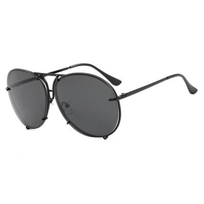 Latest Classical Pilot Large Male Sunglasses Retro Metal Sun Eyeglasses Female Mirror Gradient Colors Driving Men Shades UV400