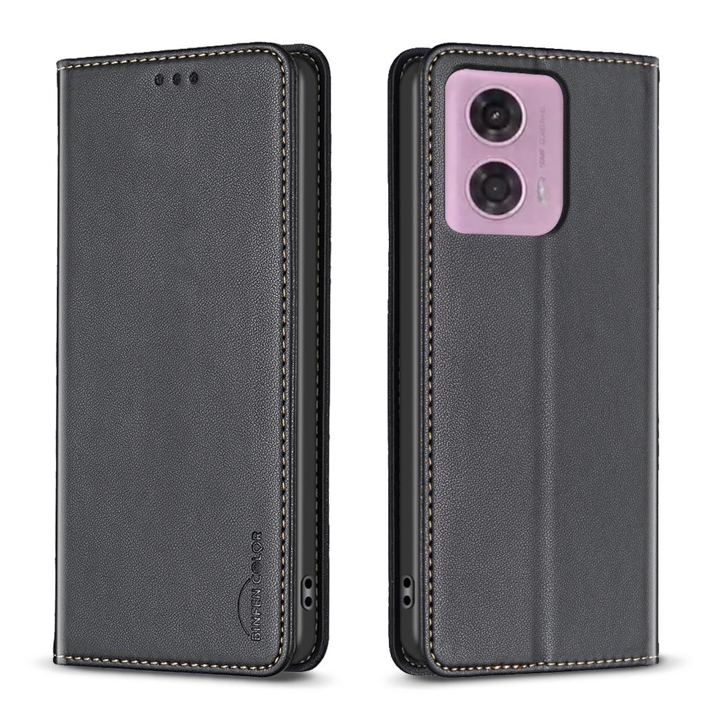 BINFEN COLOR BF18 For Motorola Moto G45 5G/G34 5G Case Card Holder Leather Phone Cover
