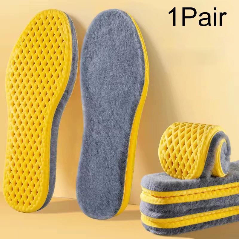 

1Pair Trimmable Ventilate Insole Elasticity Unisex Warm Imitation Wool Soft Sole Cotton Insoles 45 срібний/сірий колір