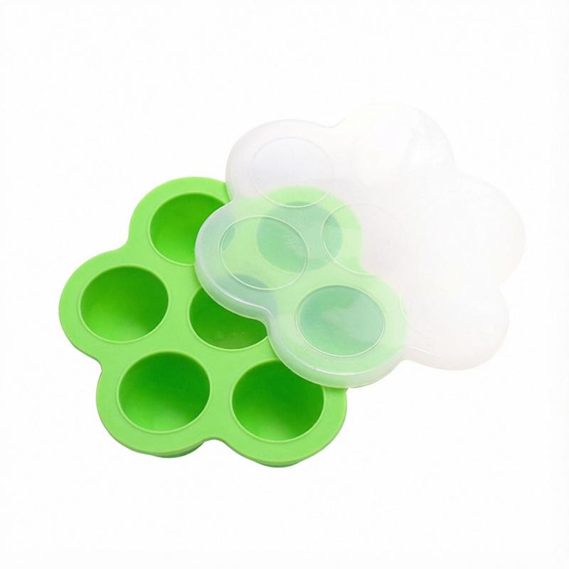 Baby Food Silicone Freezer Tray with Lid - High-Temperature Resistant, Sealed Compartment Mold