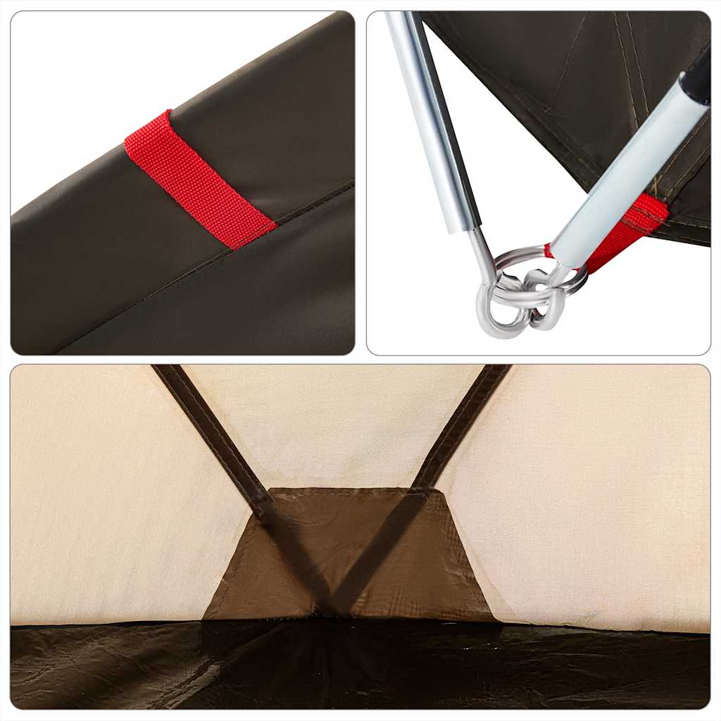 Fishing Tent for 5 Persons Brown Waterproof