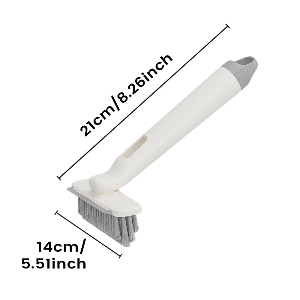 

360 Rotating Hard Bristle Scrubber 3in1 Multi-Purpose Tile Cleaning Brush with Clip Scraper for Bathroom Kitchen Floors білий